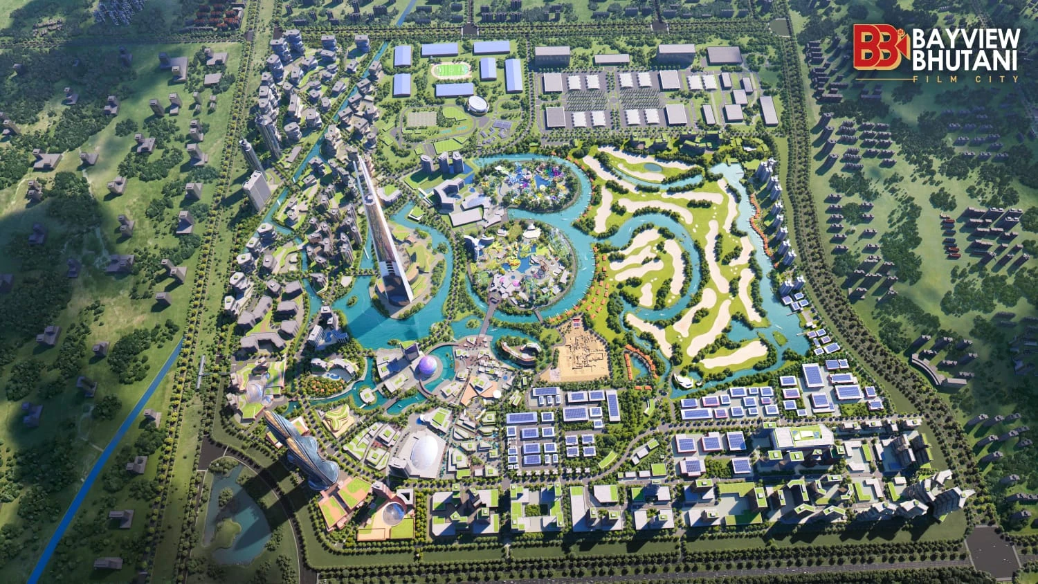 Eyes on the Future: Bhutani Infra Breaks Ground on ₹1,510 Cr Noida Film City, Home to a Massive ‘ॐ’ (Om) Seen from Space