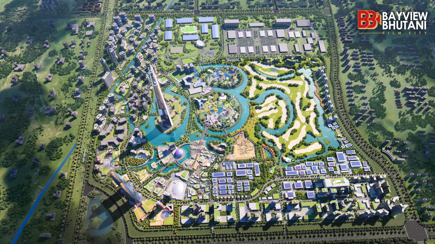 Eyes on the Future: Bhutani Infra Breaks Ground on ₹1,510 Cr Noida Film City, Home to a Massive ‘ॐ’ (Om) Seen from Space