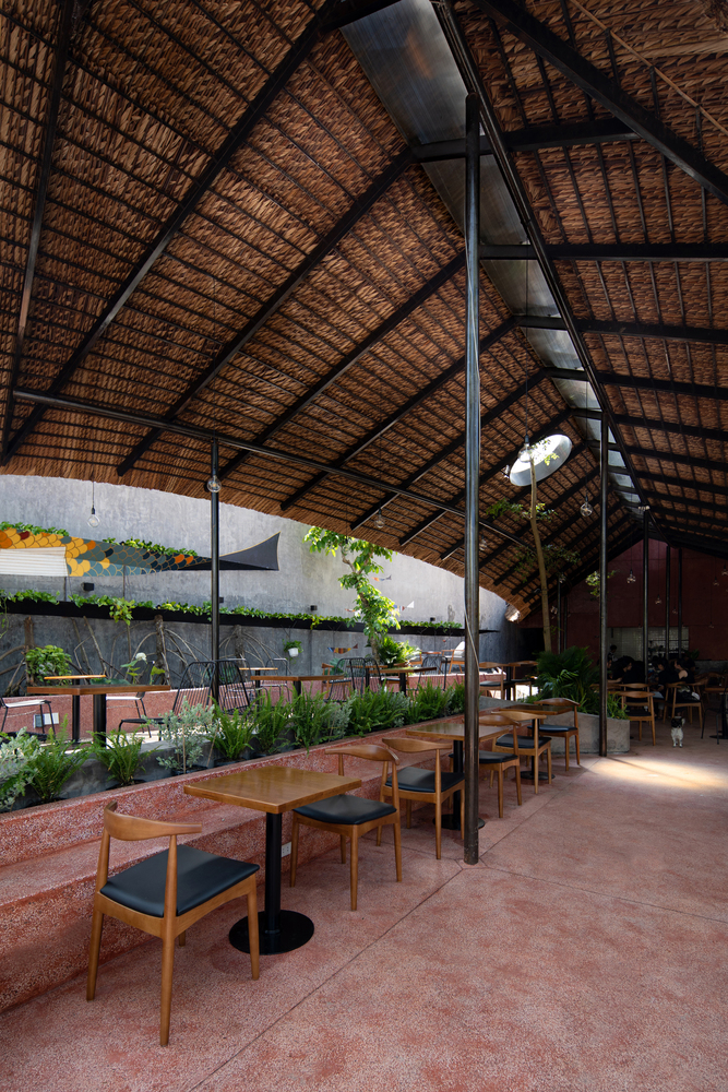 A Thatched Roof Café In Mekong River Delta