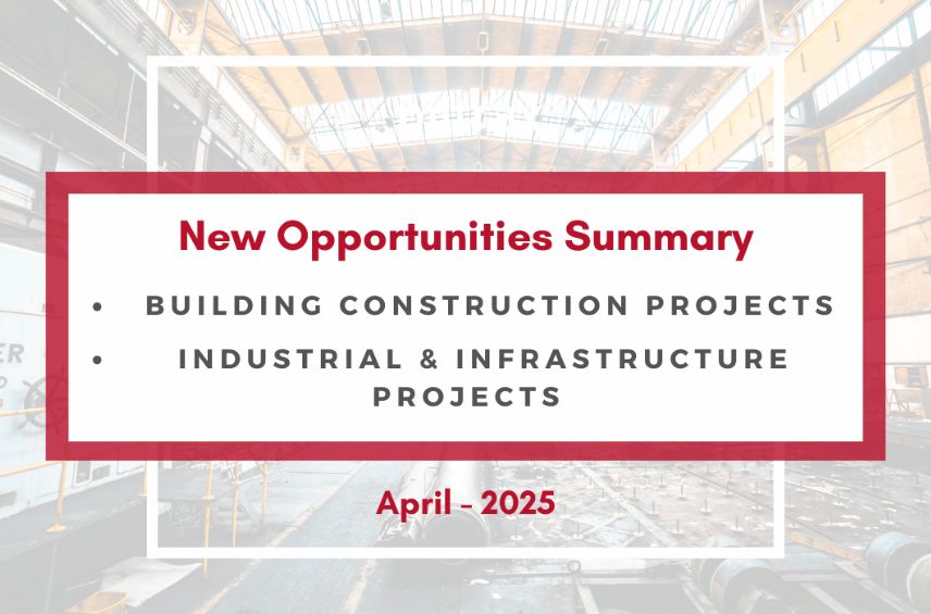 In April 2025, Biltrax recorded over 1,562 new construction projects in India, including 955 building and 607 industrial & infrastructure projects.