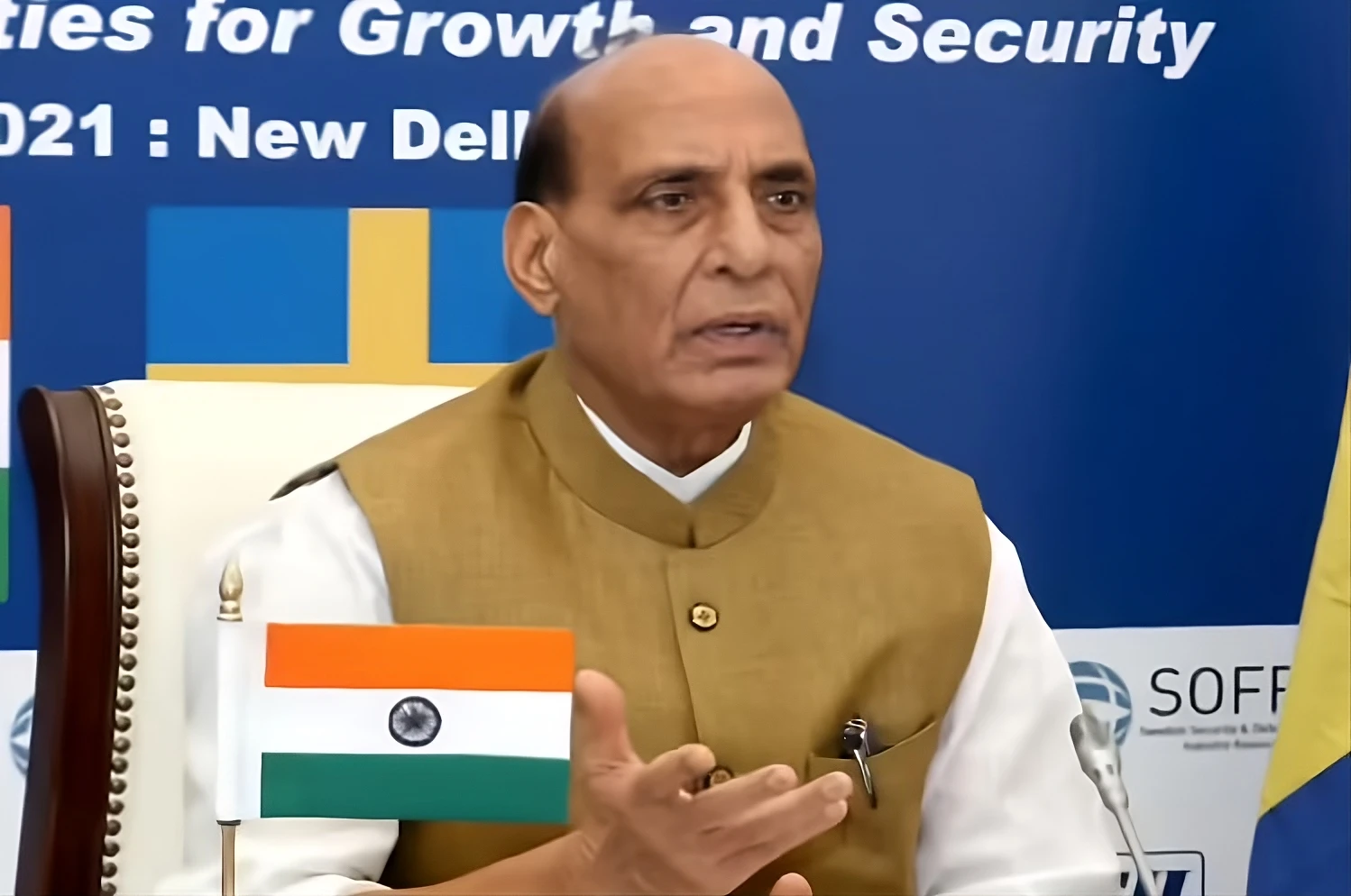 Defence Minister showcases India’s rising shipbuilding strength and ambition to become a global maritime hub.