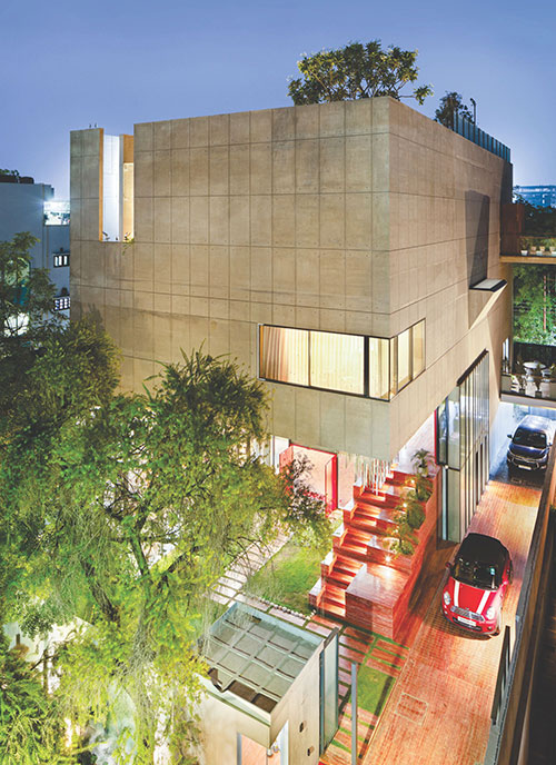 Hanging House (Ladhani House), Noida | Contemporary Cantilevered Residence by Studio Archohm