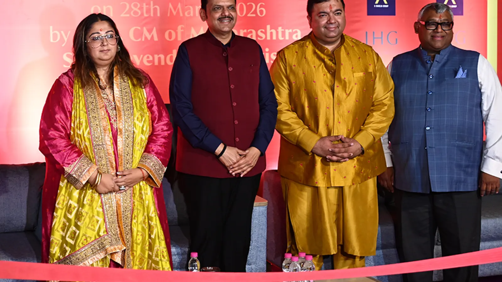 VIJAYTA & NIKHIL K RAHEJA GROUP & IHG Hotels Launch Mega Hotel Project in Mumbai with CM Devendra Fadnavis