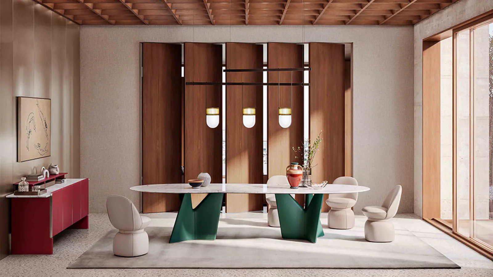 Poltrona Frau Introduces Infinitamente 2.0 Dining Table by Roberto Lazzeroni