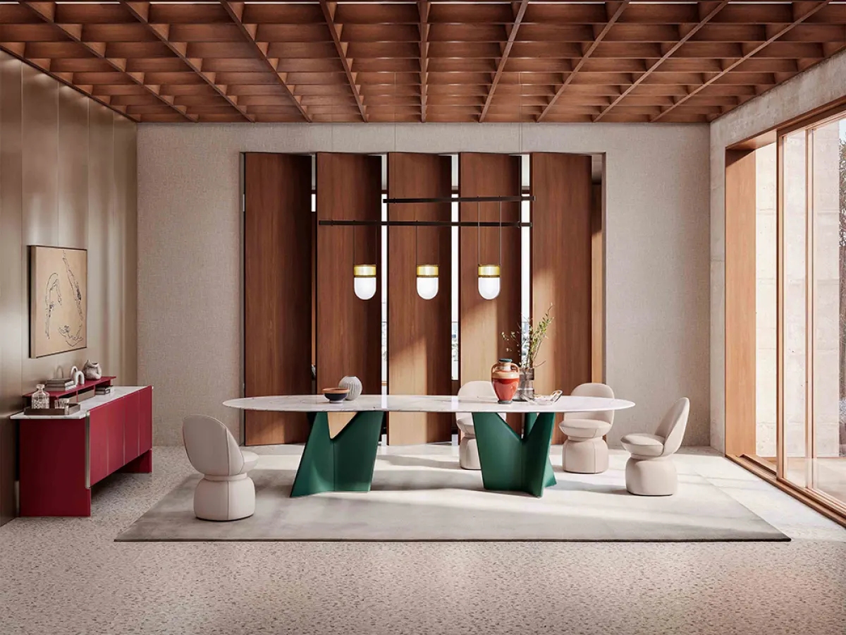 Poltrona Frau Unveils Infinitamente 2.0 Dining Table at Milan Design Week 2026
