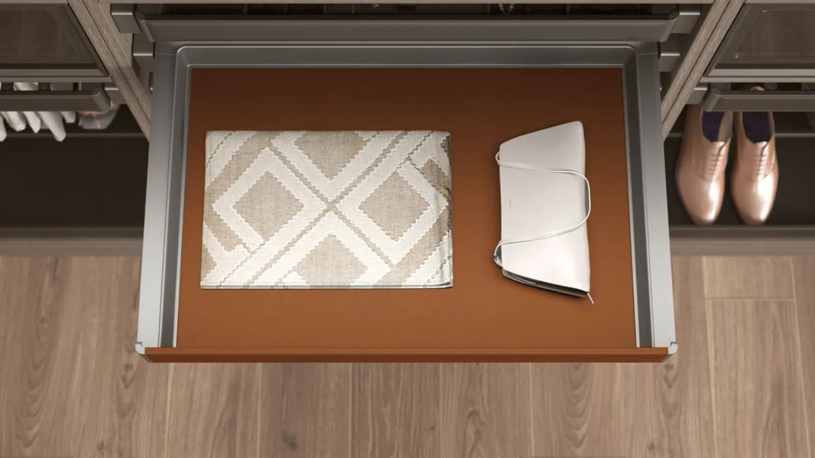 Bring Luxury and Organisation Together with Hafele’s Eminence Wardrobe Accessories