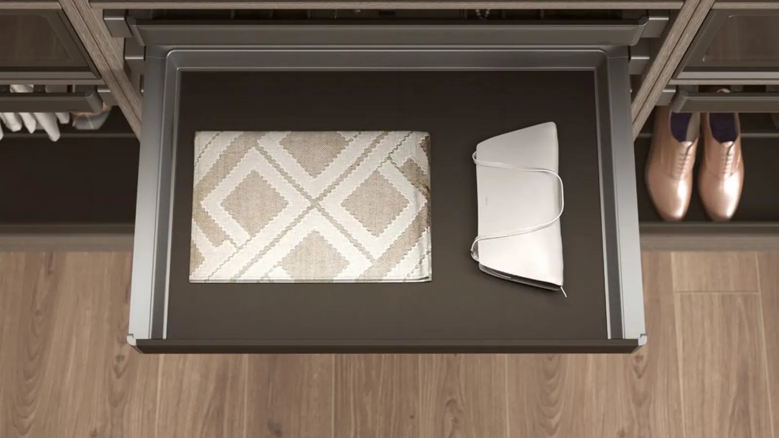 Bring Luxury and Organisation Together with Hafele’s Eminence Wardrobe Accessories