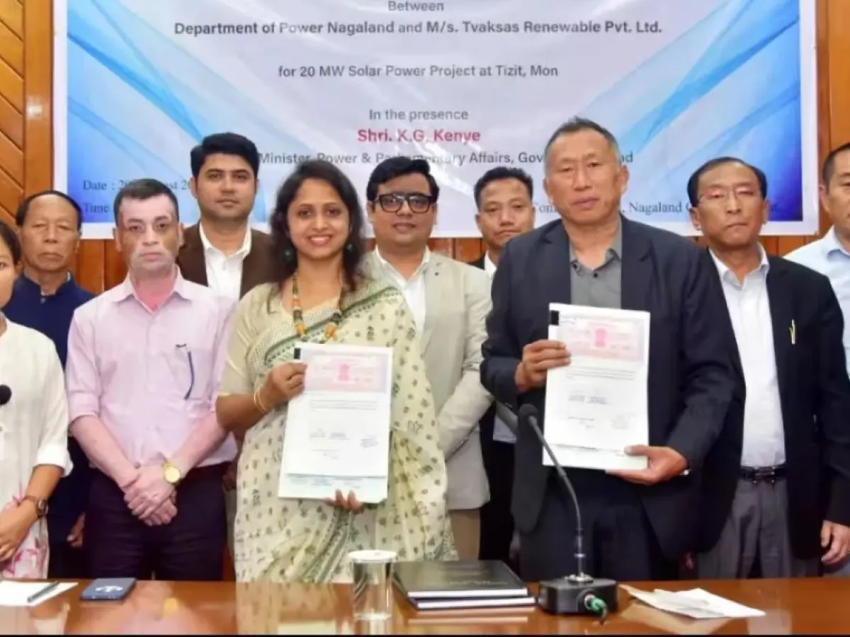 20-MW Solar Plant to Come Up at Tizit in Nagaland.