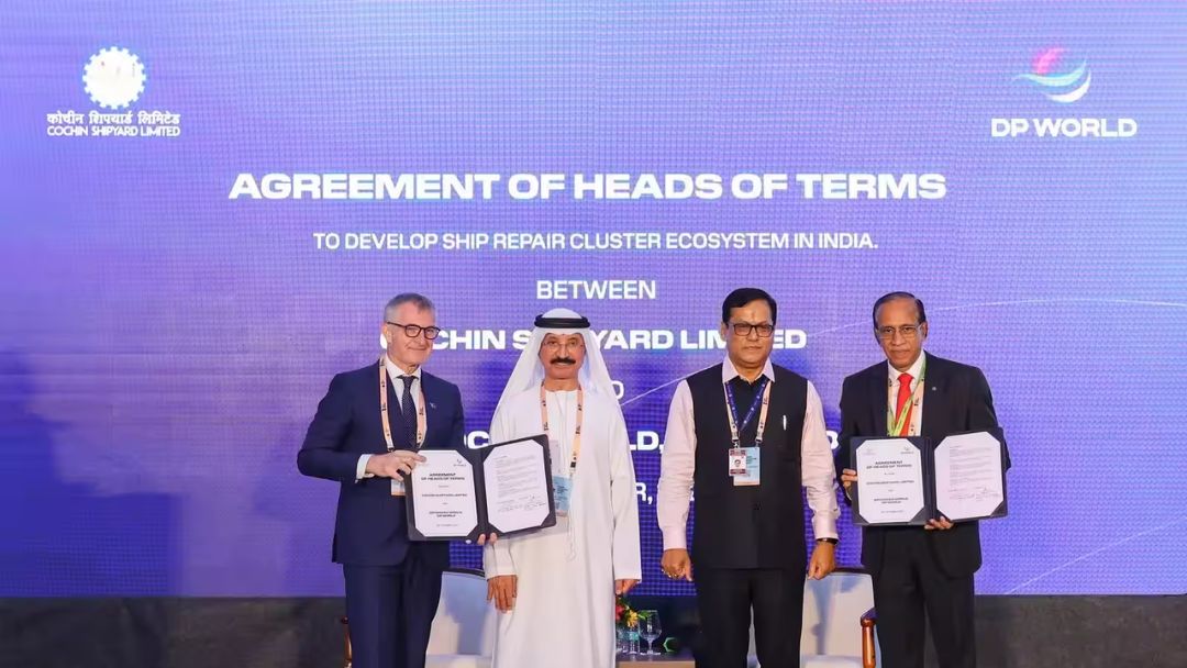 Cochin Shipyard, Drydocks World Dubai to Form 50:50 JV for Kochi Facility.