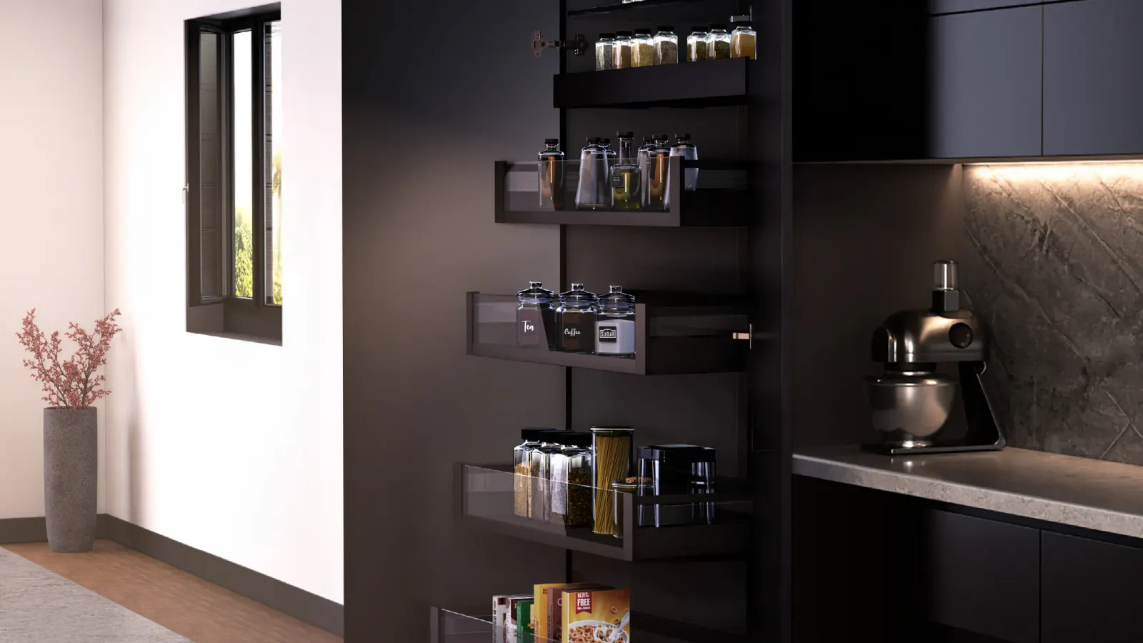 Häfele MatrixBox Premium+ Tall Unit Brings Intelligent Storage to Modern Living
